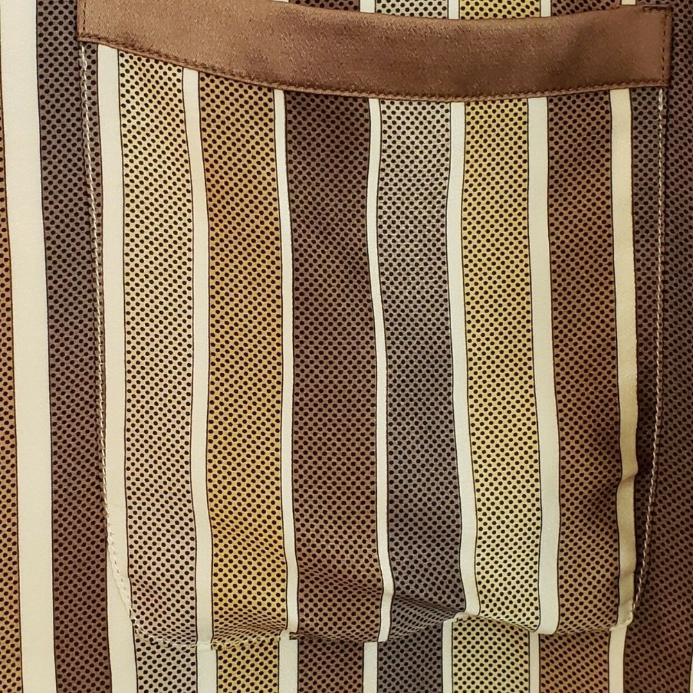 Vitaliano Silk & Cotton Short Sleeve Striped Shirt - Picture 4 of 6